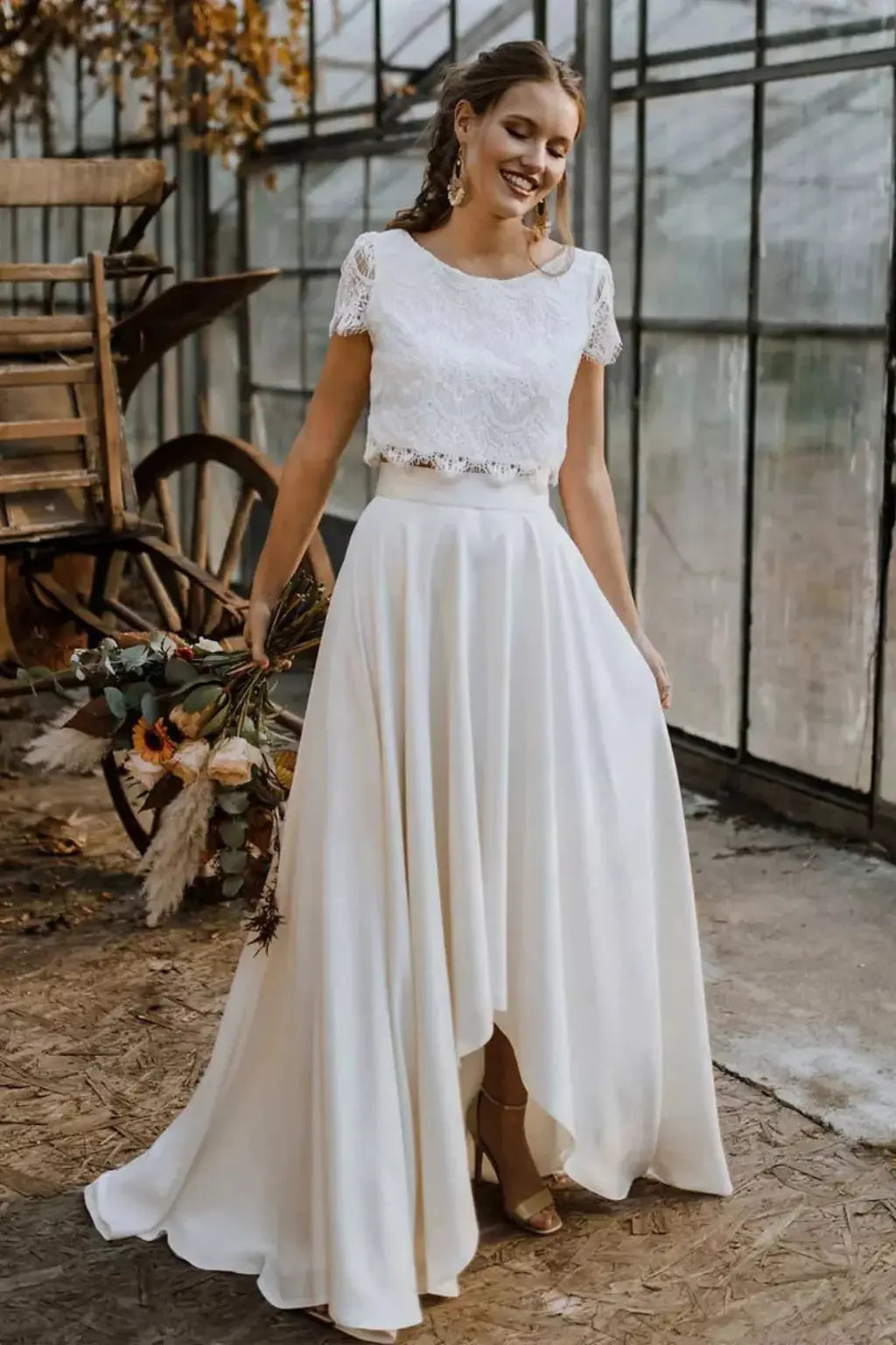 Elaris | Women Lace Top Maxi Skirt Wedding Guest Bridal Set TARHUS Women Dress