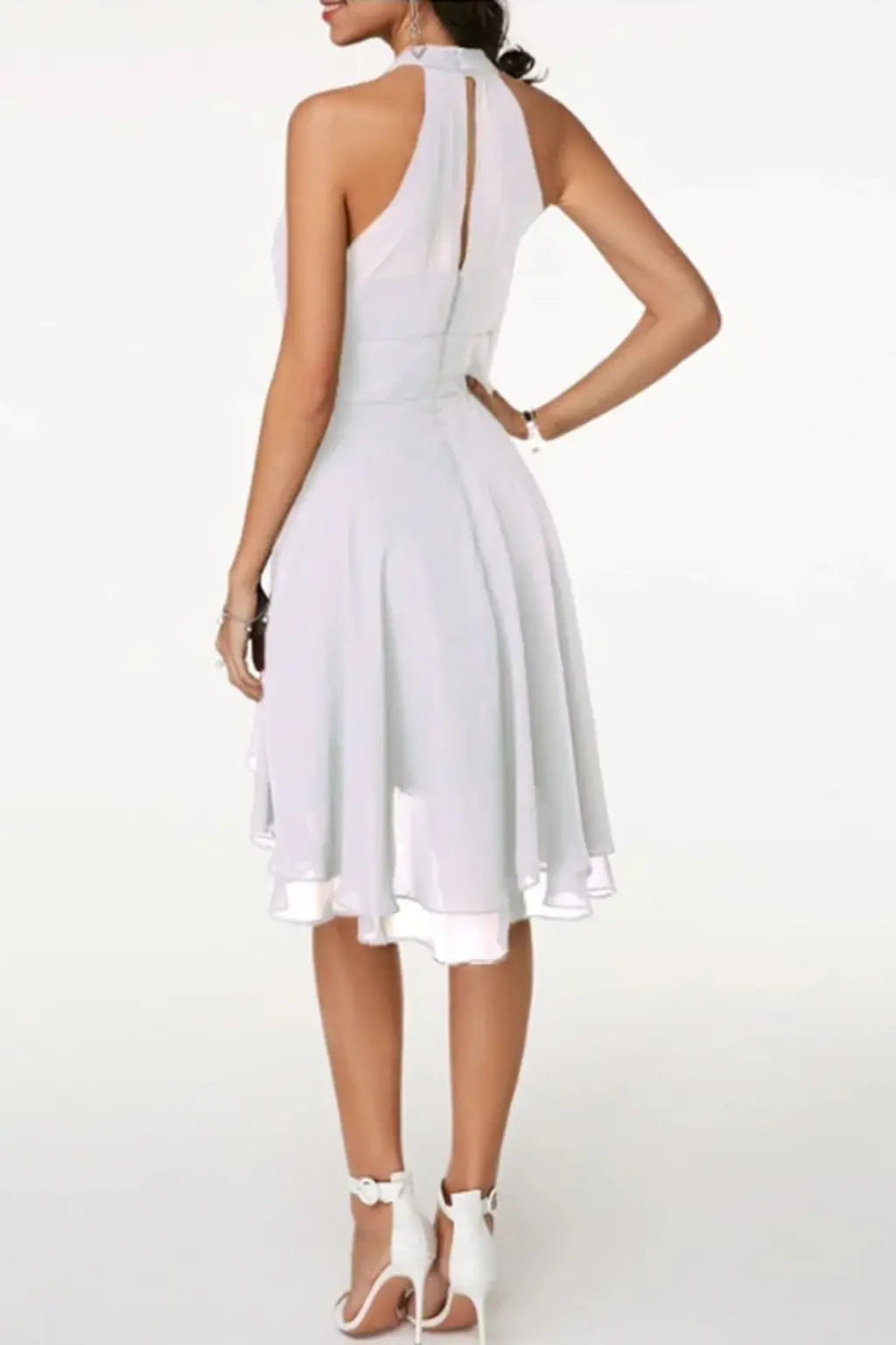 Eluned | Women Tiered Skirt Halter Mini Dress TARHUS Mini Dresses
