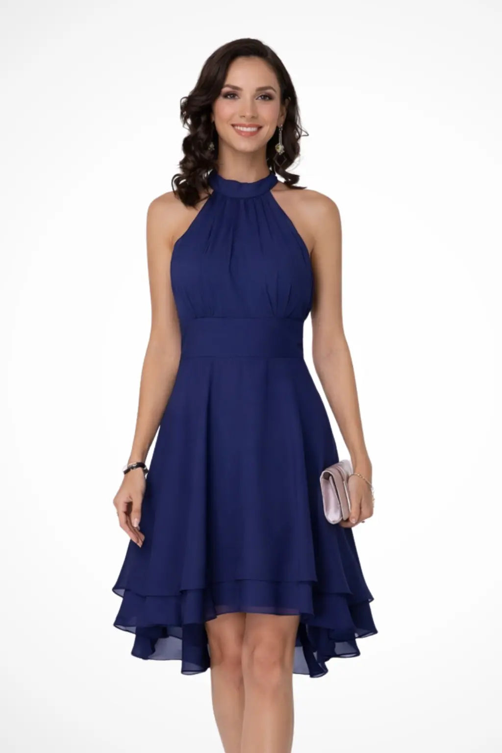 Eluned | Women Tiered Skirt Halter Mini Dress TARHUS Mini Dresses