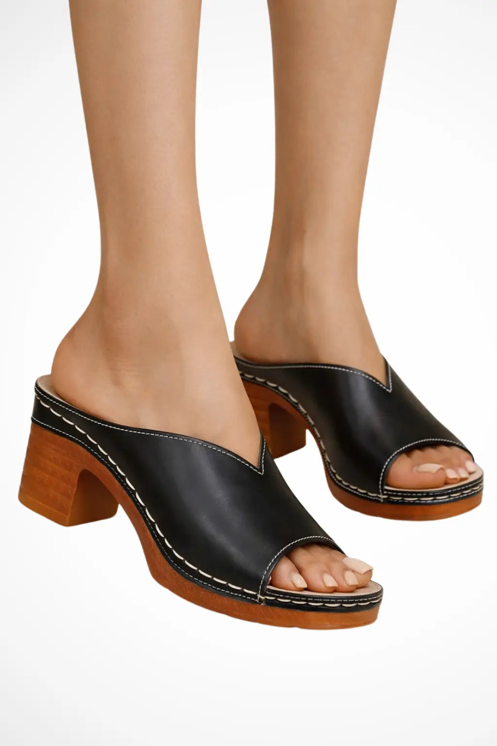 Rosalind | Women Open Toe Slip On Block Heel Mules TARHUS