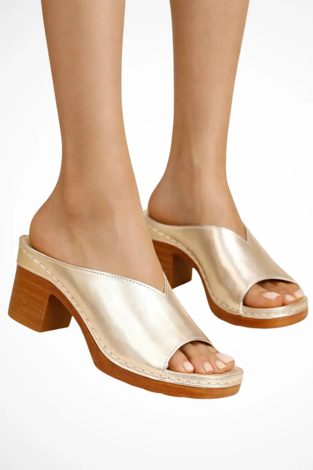 Rosalind | Women Open Toe Slip On Block Heel Mules TARHUS