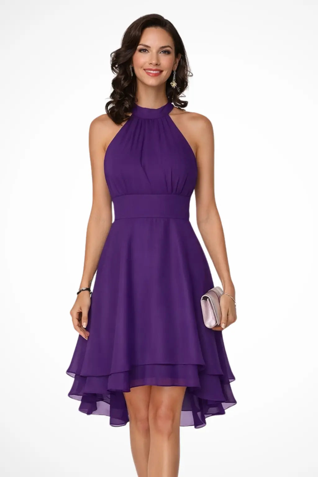 Eluned | Women Tiered Skirt Halter Mini Dress TARHUS Mini Dresses