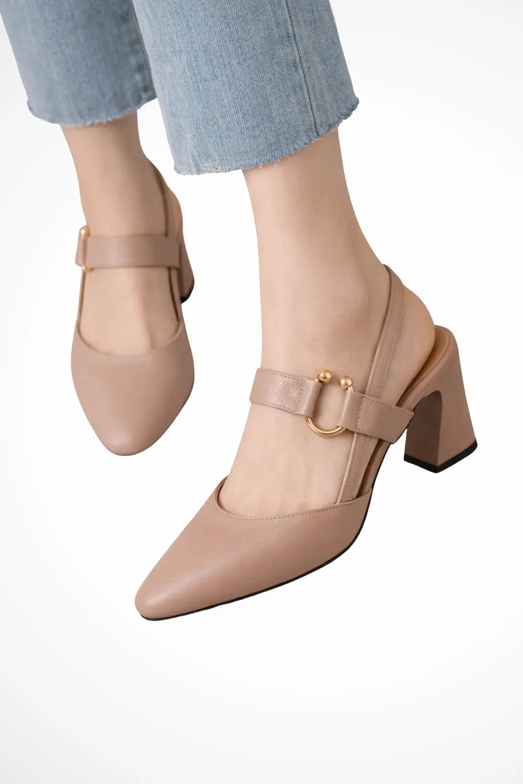 Louise | Women Slingback Block Heel Mary Jane Heels TARHUS
