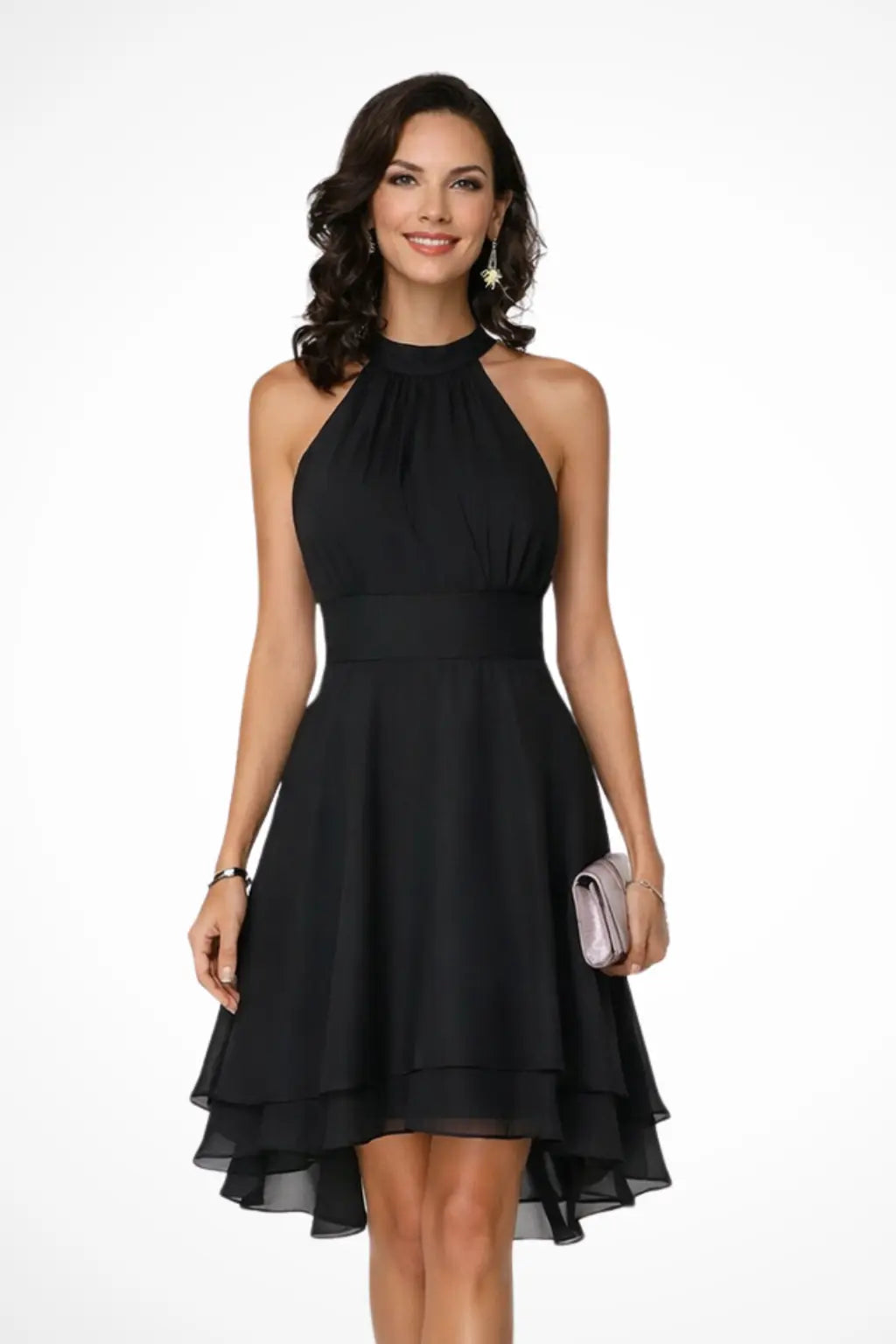 Eluned | Women Tiered Skirt Halter Mini Dress TARHUS Mini Dresses