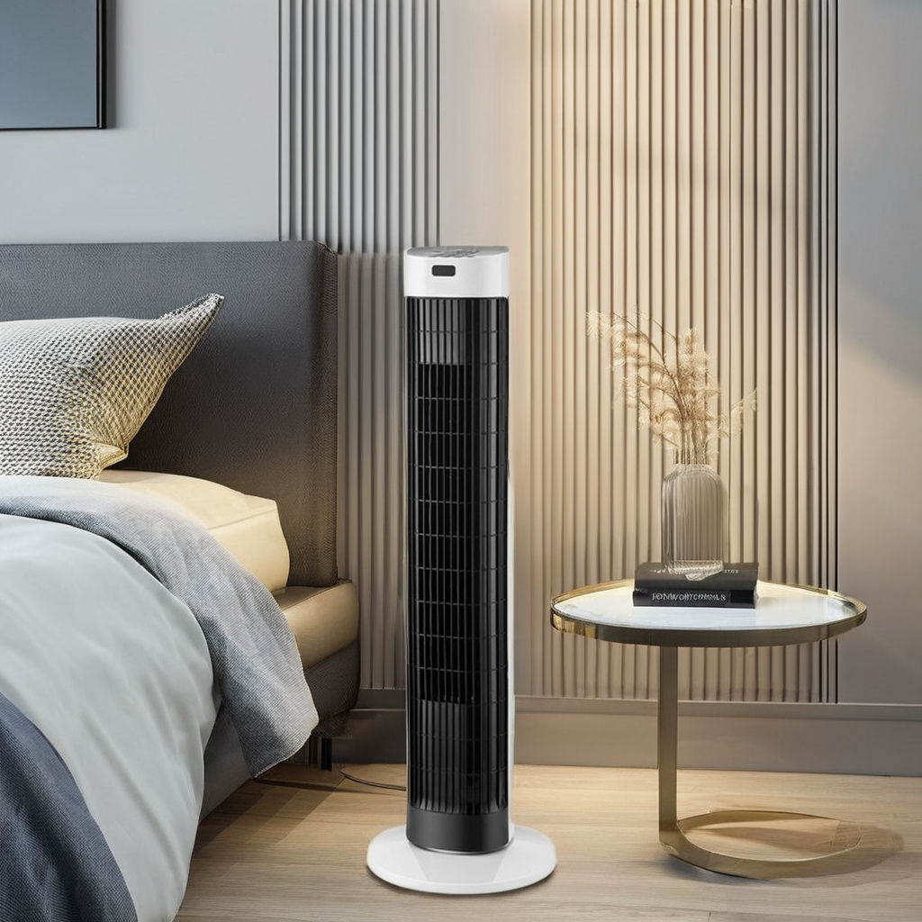BreezeX | Bladeless Tower Fan – Quiet Oscillating Design for Safe Indoor Cooling TARHUS Air Cooler