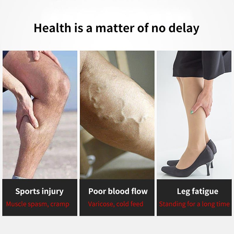 Leg Massager Rechargeable With Air Compression – Multiple Mode – 2600mAh Battery / Grey TARHUS