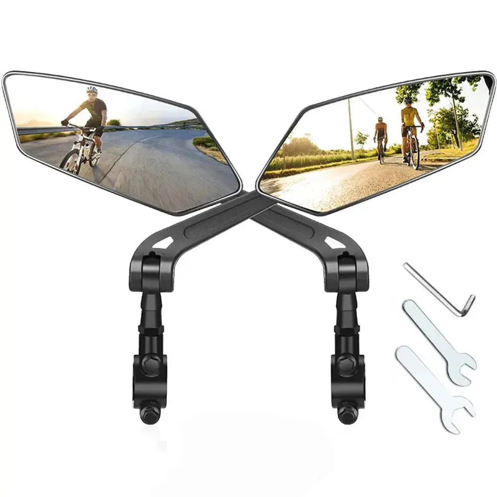 2-Pack Bicycle Rearview Mirrors – Adjustable Handlebar Bike Mirrors for Safe Riding, Fits Most Bikes - TARHUS