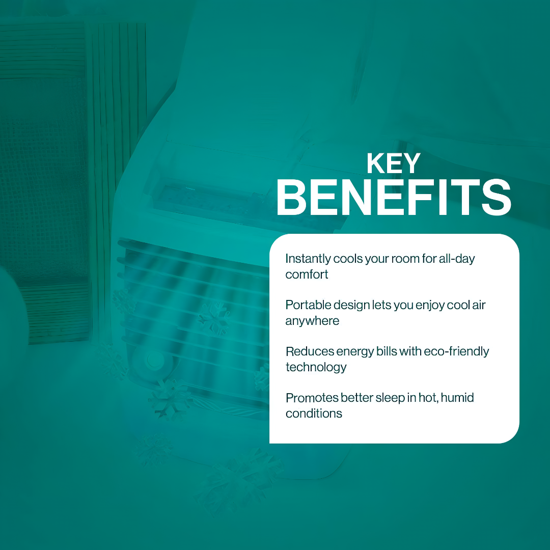 PolarBreeze | Mini Air Cooler – Portable Rechargeable Cooling with PolarWave Technology TARHUS Air cooler