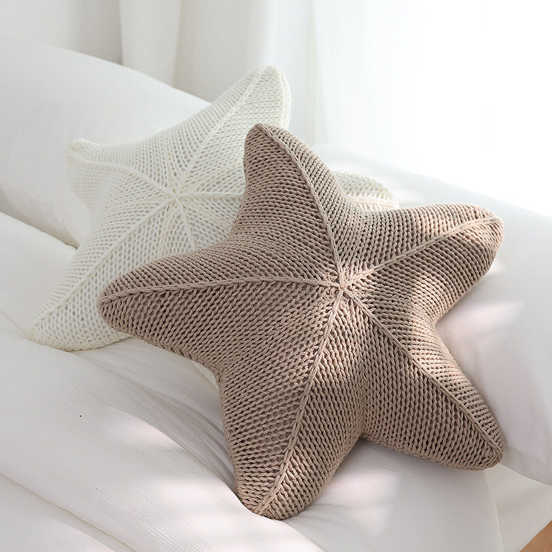 Caspian | Knit Starfish Pillow – Soft Decorative Coastal Pillow for Sofa & Bed TARHUS Home Accessories