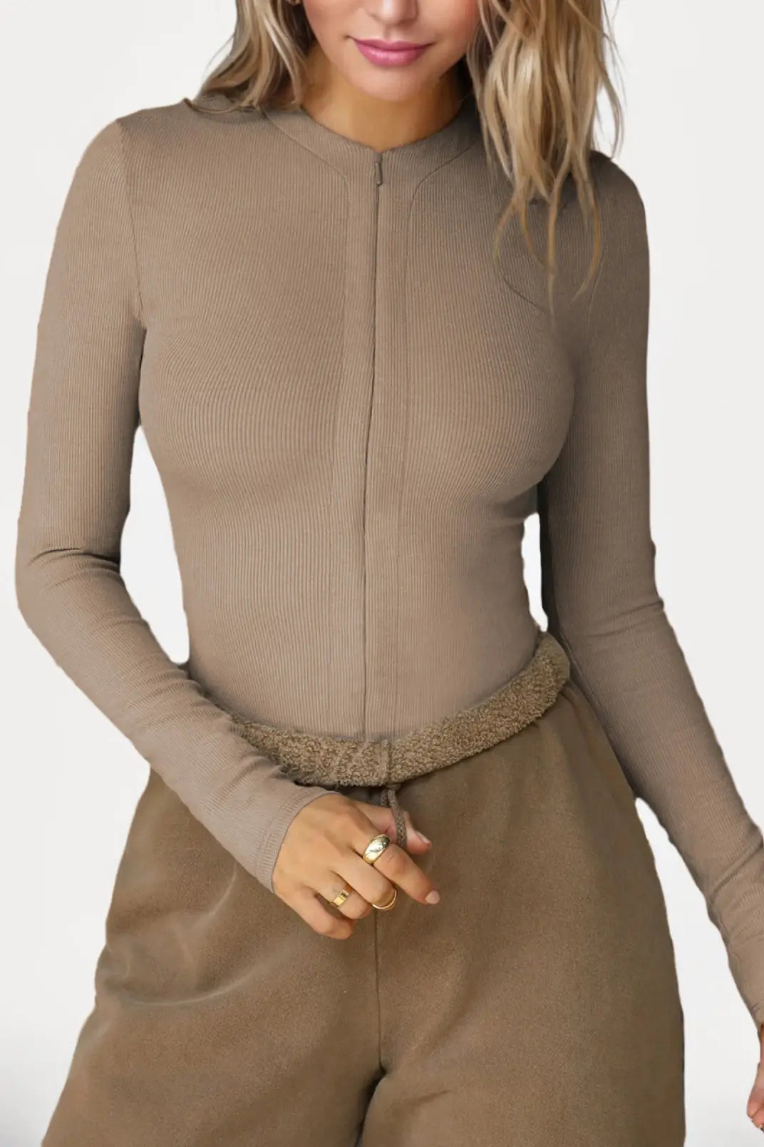 Zip Up Long Sleeve Bodysuit - TARHUS