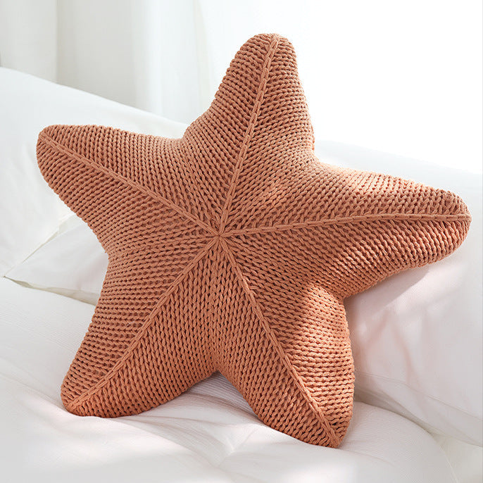 Caspian | Knit Starfish Pillow – Soft Decorative Coastal Pillow for Sofa & Bed TARHUS Home Accessories