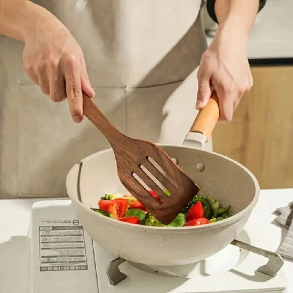 Wooden Cooking Utensils Set | Teak Tools – Non-Stick Safe TARHUS Cooking Utensils