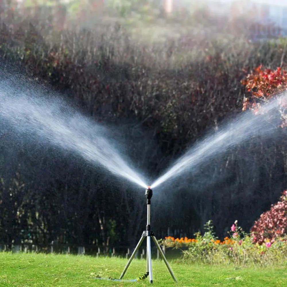 AquaReach | Automatic Rotating Garden Sprinkler with Adjustable Tripod TARHUS garden