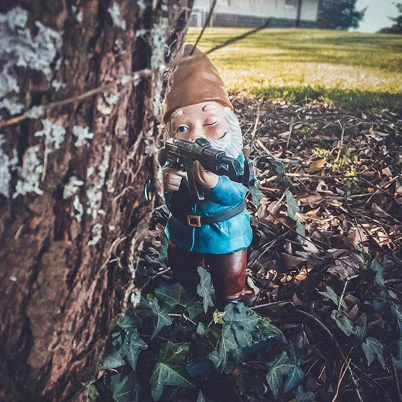 Garden Gnome Warriors – Funny Outdoor Statues for Garden TARHUS garden