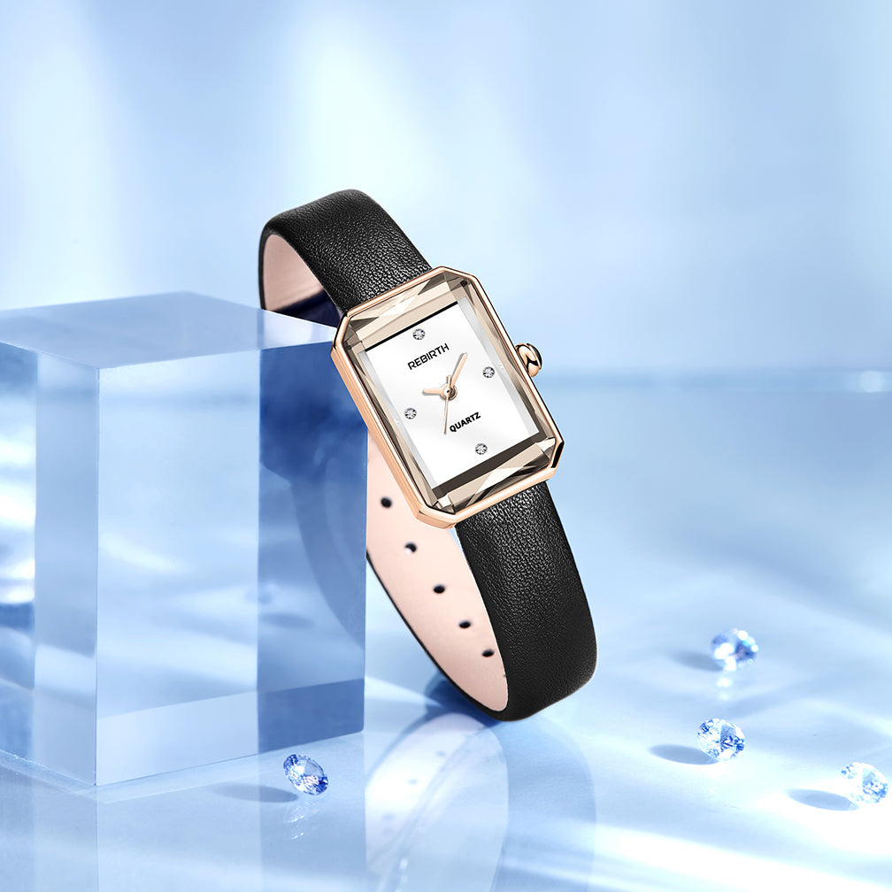 Aurora | Wristwatch – Classic Rectangular Watch with Leather Strap TARHUS Womens Watch