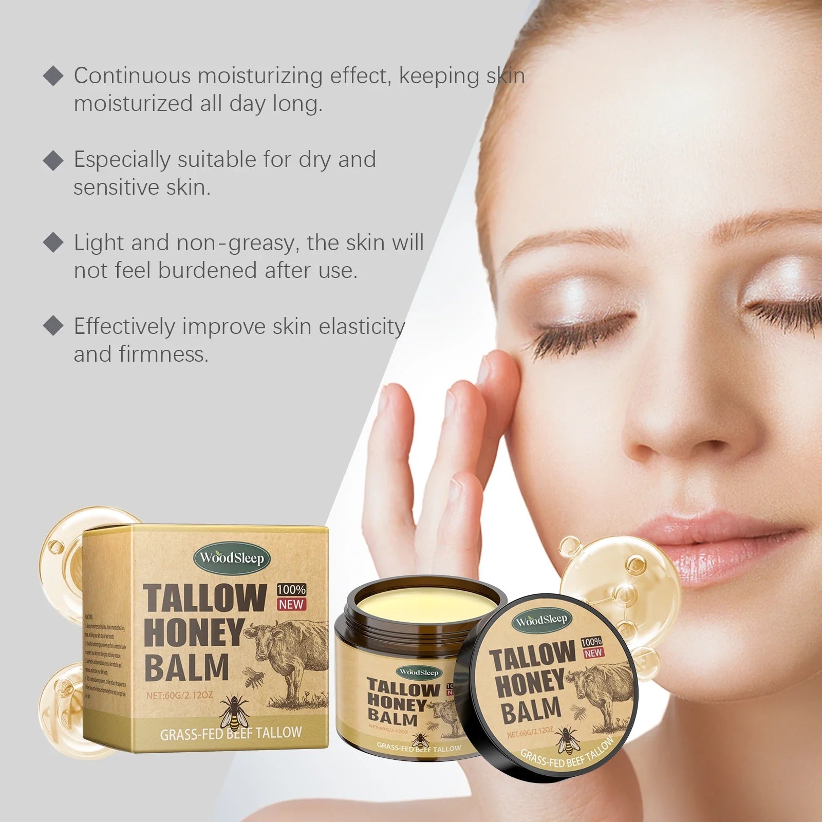 Whipped Glow Tallow & Honey Balm — Natural Face & Body Moisturiser TARHUS Care & Health