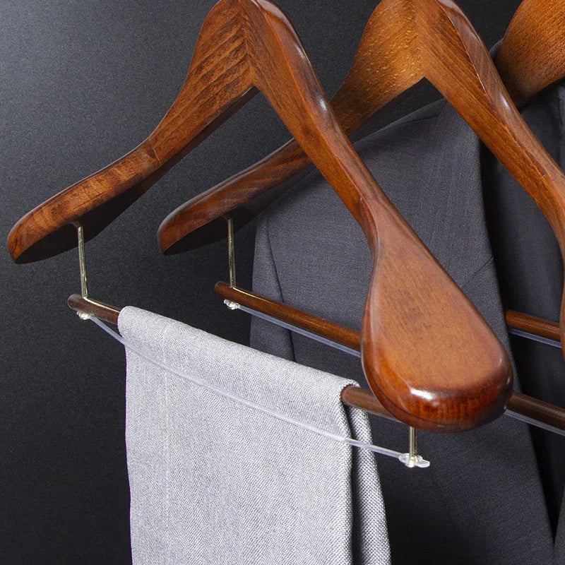 Wesfield Premium Wooden Suit Hangers – Wide Shoulder, Non-Slip Bar for Coats & Jackets TARHUS Home Accessories