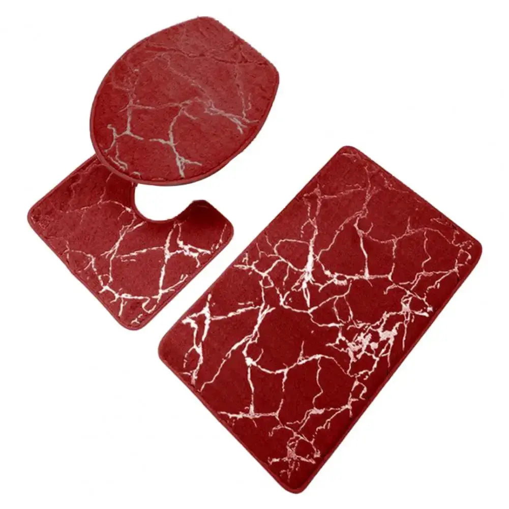 Royale Marble Style Luxury Bathroom Mat Set - TARHUS
