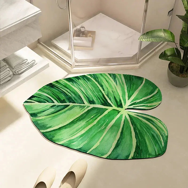 Leaf-Shaped Bath Mat • Absorbent & Anti-Slip - TARHUS