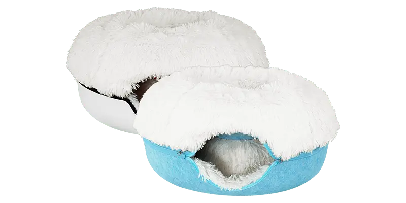 Cat Cave Calming Donut Bed for Anxiety Relief & Cozy Sleeping TARHUS Animals & Pet Supplies