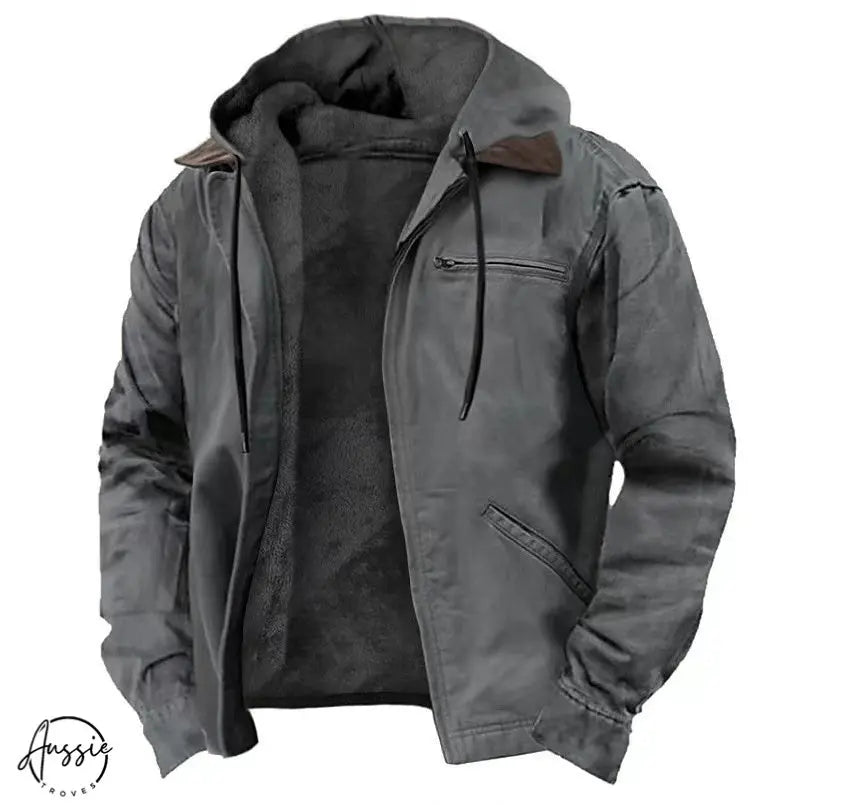 Titan | Men's Fleece-Lined Hooded Jacket - TARHUS