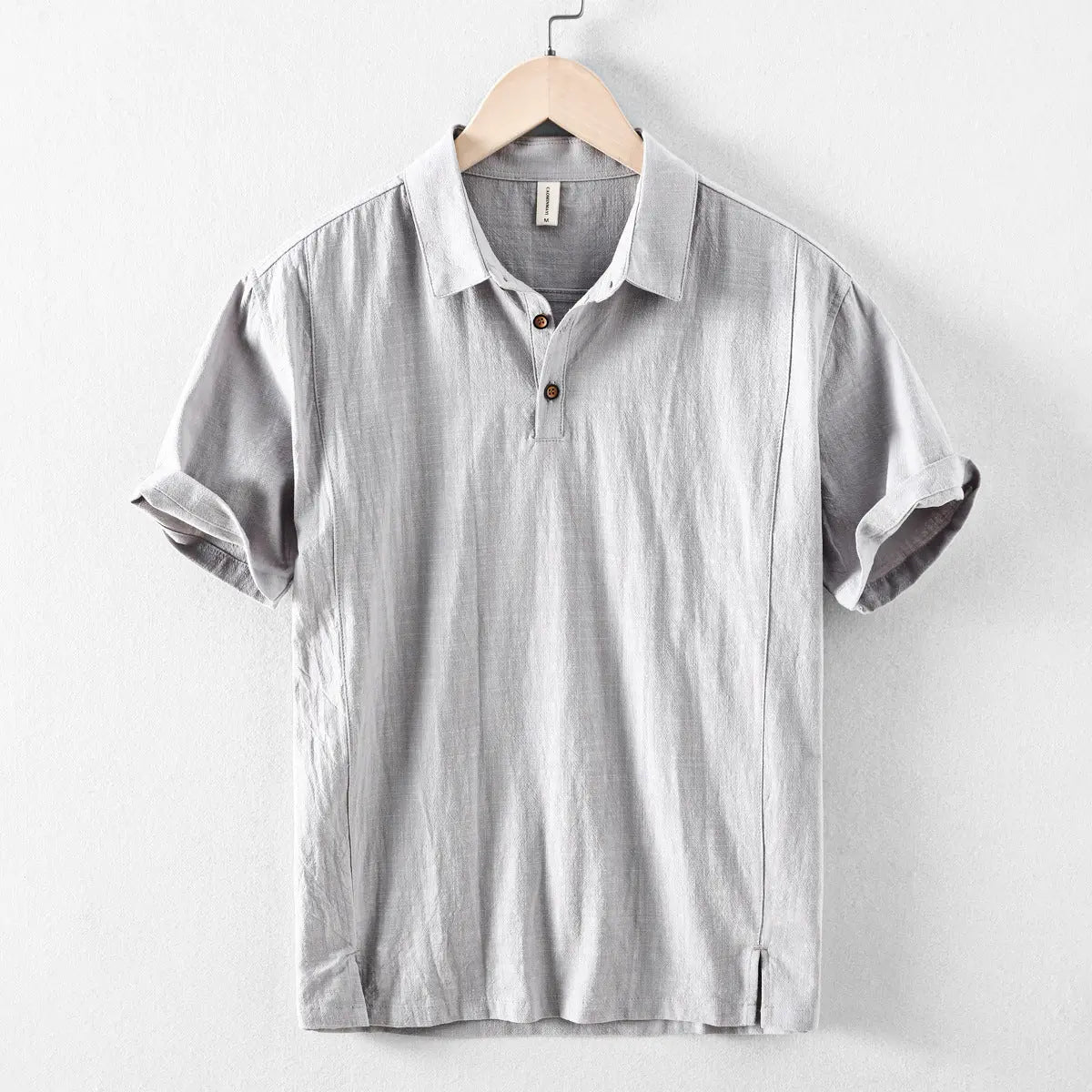 Riku Men’s Cotton-Linen Polo Shirt – Short Sleeve Casual Collar Top TARHUS Shirt