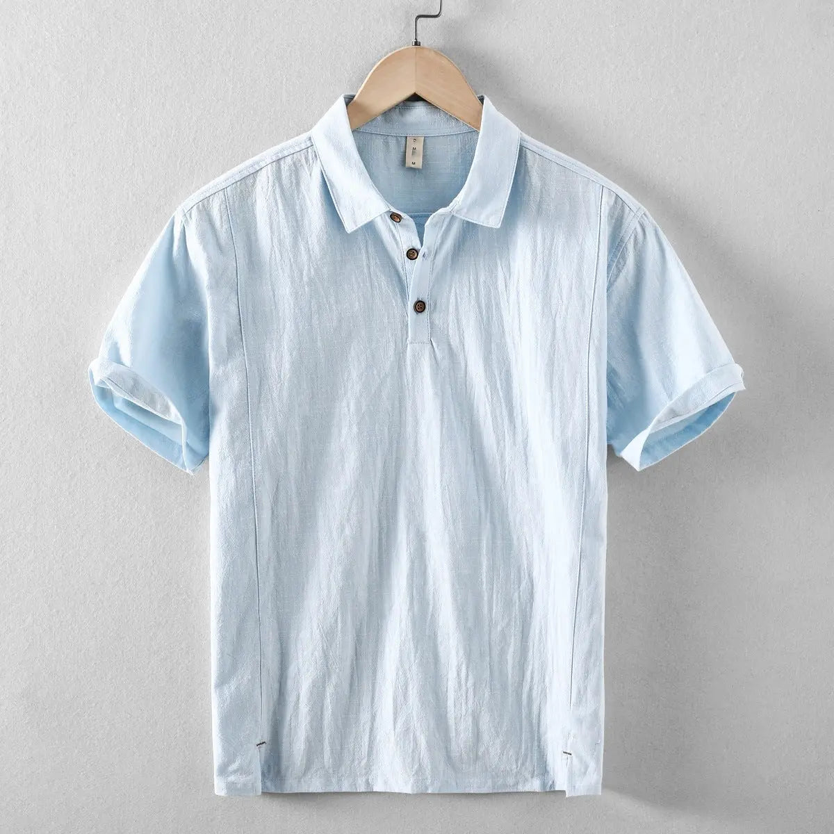 Riku Men’s Cotton-Linen Polo Shirt – Short Sleeve Casual Collar Top TARHUS Shirt