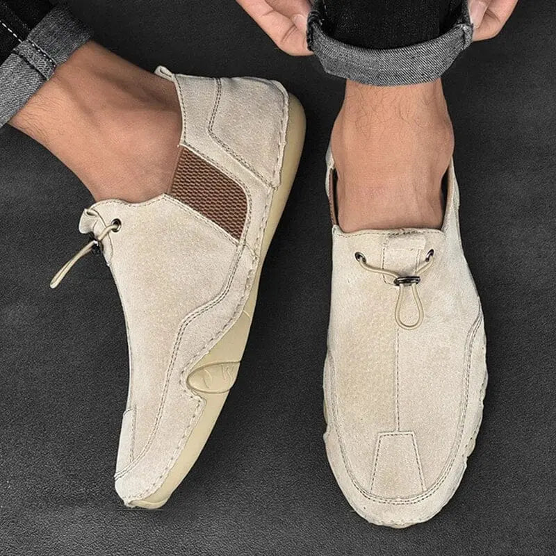 Lorenzo Genuine Leather Slip-Ons - TARHUS