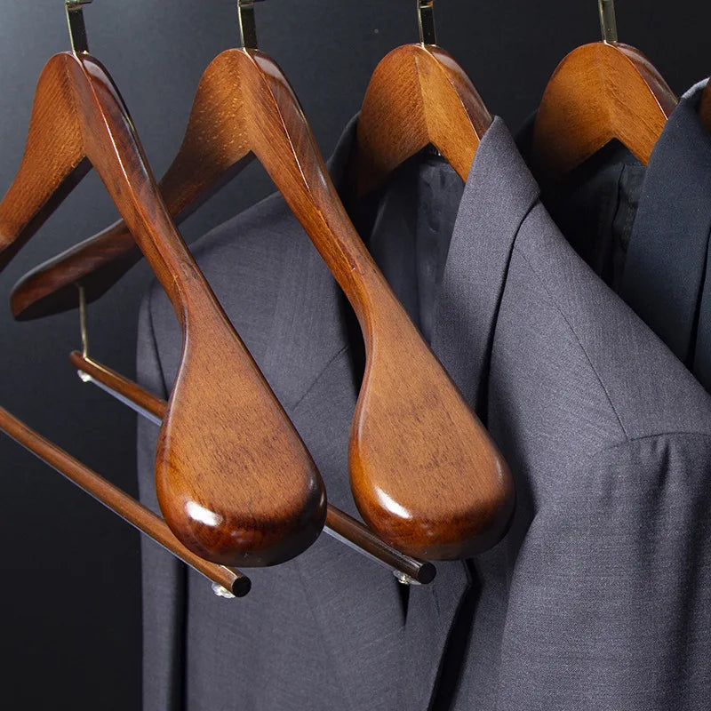 Wesfield Premium Wooden Suit Hangers – Wide Shoulder, Non-Slip Bar for Coats & Jackets TARHUS Home Accessories