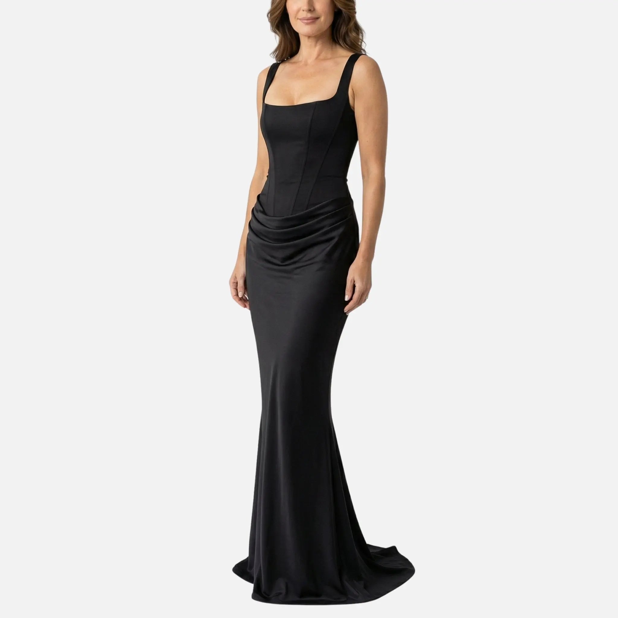 Satin Maxi Dress with Adjustable Straps for Women TARHUS AS - Womens - Maxi Dress