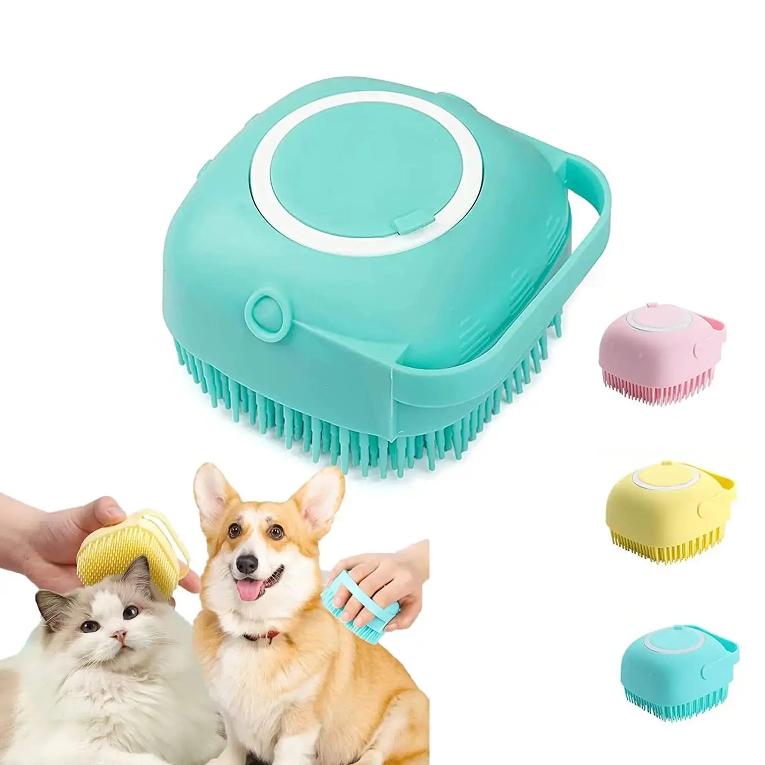 Dog Bath & Grooming Brush – 2-in-1 Shampoo & Massage Tool - TARHUS