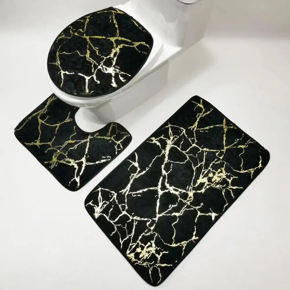 Royale Marble Style Luxury Bathroom Mat Set - TARHUS