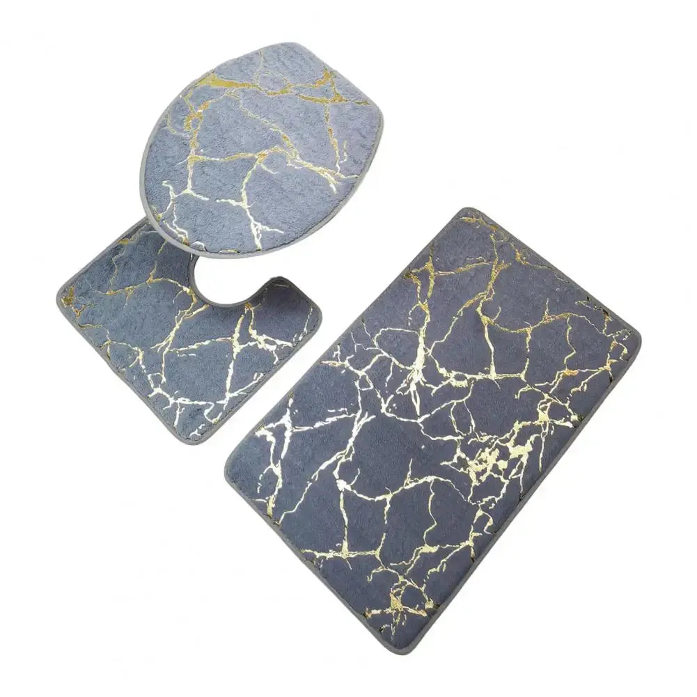 Royale Marble Style Luxury Bathroom Mat Set - TARHUS