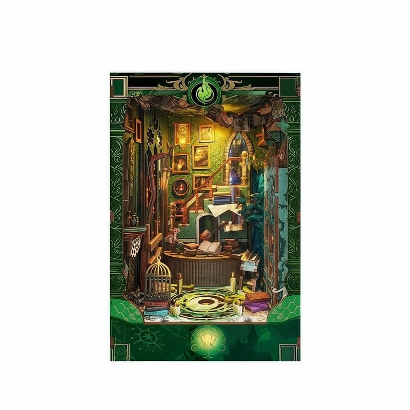 Snake House DIY Book Nook Kit - Slytherin Bookshelf Decor - TARHUS
