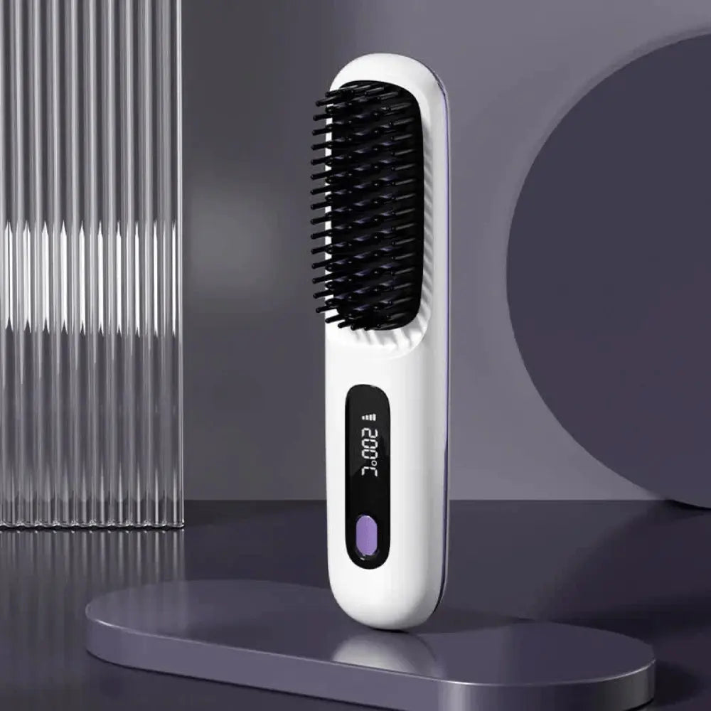 Portable Hair Straightener Brush - TARHUS