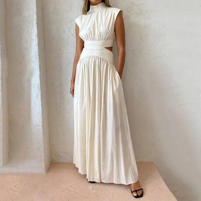 Stylish Dress – Feminine Elegance with Flattering Details | Eleni TARHUS Long Dress