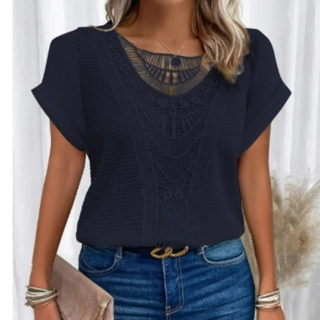 Boho Lace Knit Top - TARHUS