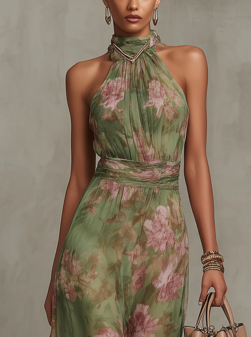 Sophie | Elegant Floral Summer Dress TARHUS Floral Dresses