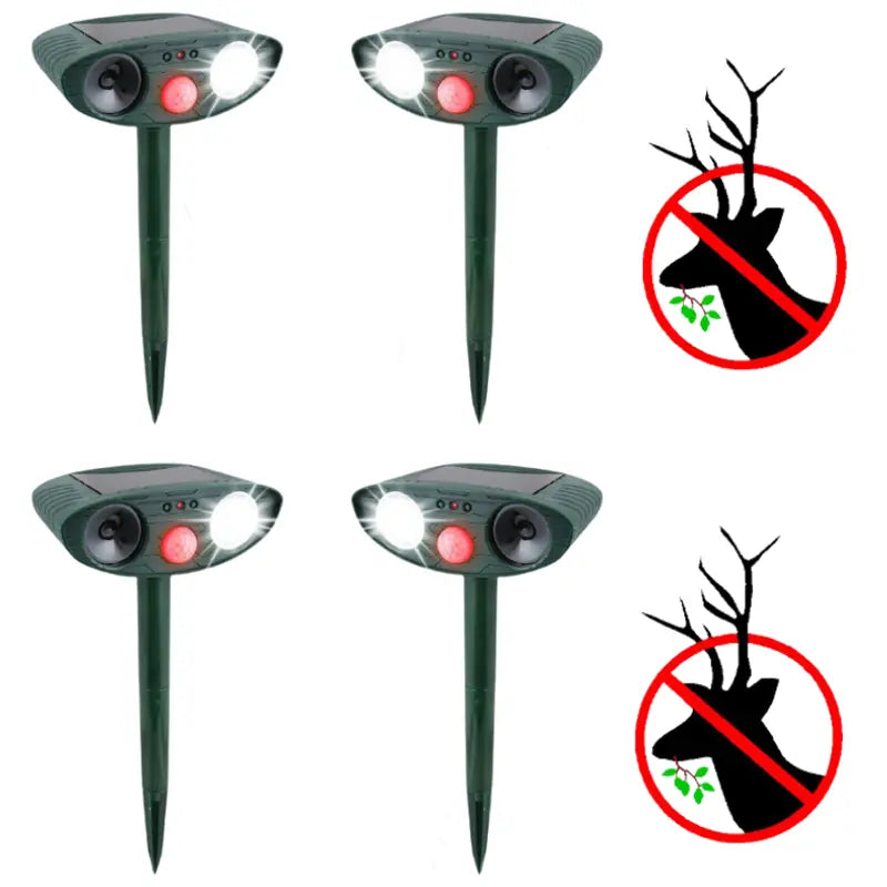 Solar-Powered Ultrasonic Deer Repeller - Effective Deer Deterrent for Gardens & Yards in 48 Hours - TARHUS