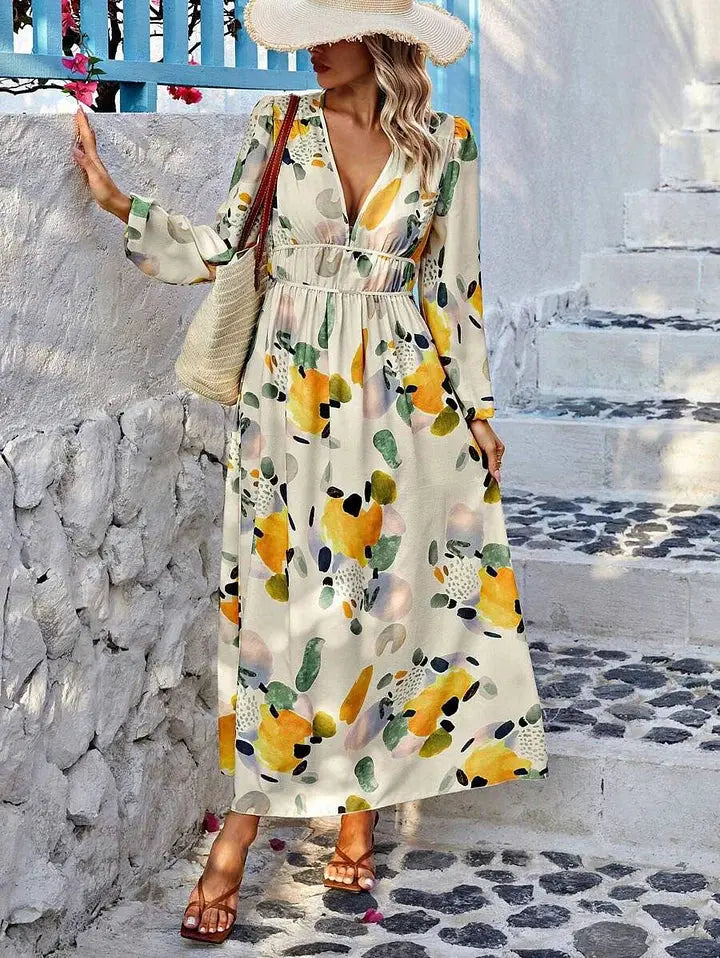 Elise - Floral Charm Maxi Dress - TARHUS