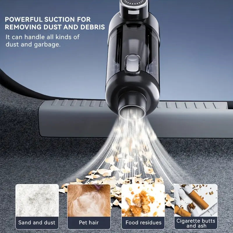 Cordless Car Vacuum Cleaner – Handheld Rechargeable Vacuum with Powerful Suction - TARHUS