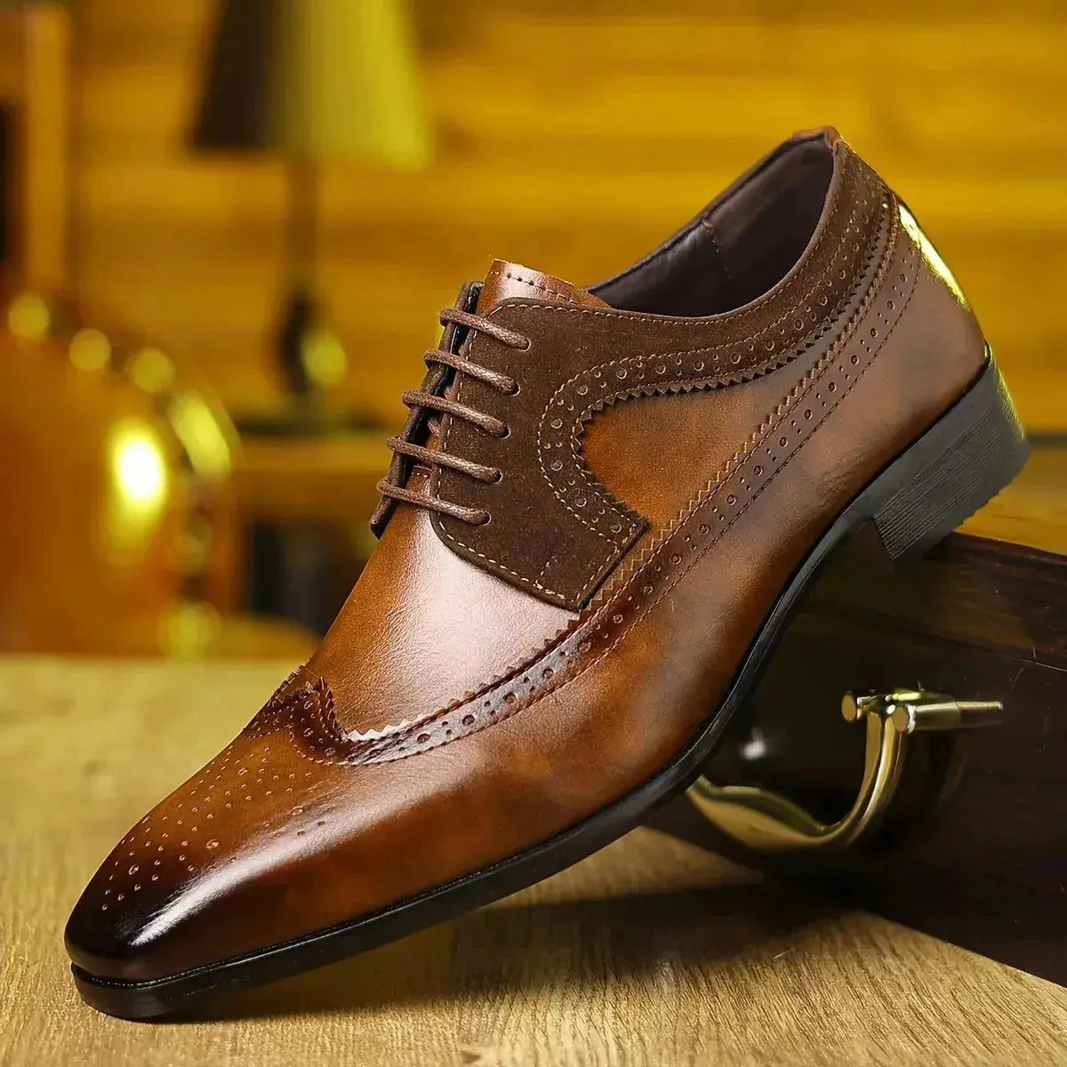 Oliver | Refined Brown Dress Shoes Brogue Oxford TARHUS Clothing & Accessories
