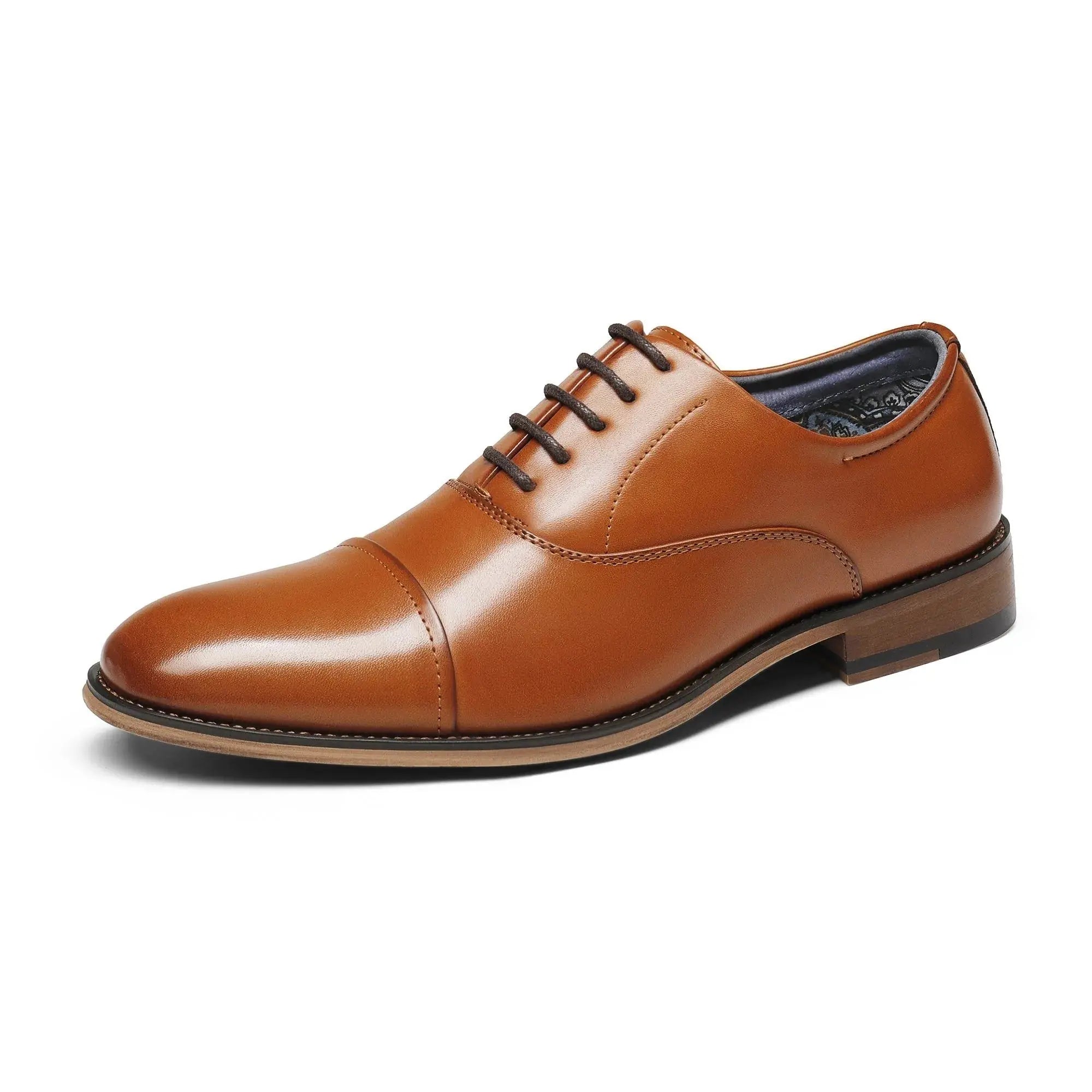 Bruno | Classic Brown Dress Shoes Cap-Toe Oxford TARHUS Clothing & Accessories