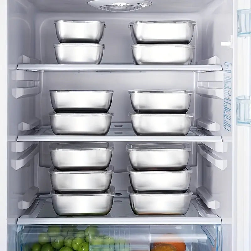 10-Piece Stainless Steel Food Storage Container Set - TARHUS