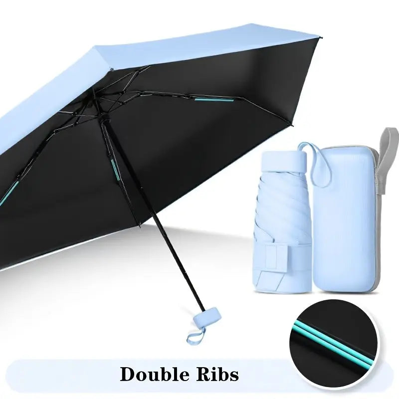 Mini Pocket Umbrella – Six-Fold, UV Protection | Lightweight & Portable - TARHUS