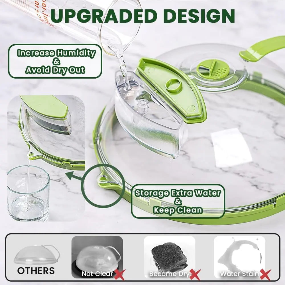SteamGuard | Microwave Food Cover with Built-In Steamer & Splatter Shield TARHUS Kitchen Accessories