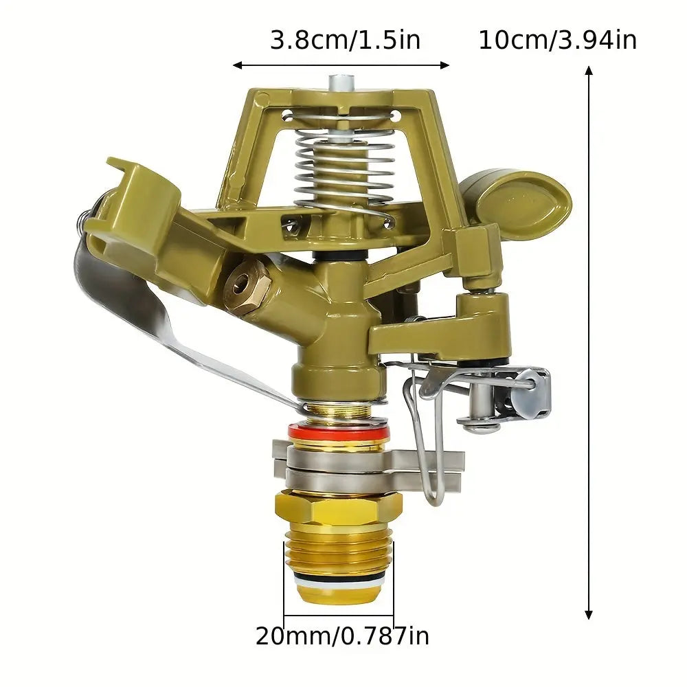 AquaFlow | Zinc Alloy 360° Rotating Lawn Sprinkler with Adjustable Nozzle TARHUS Garden