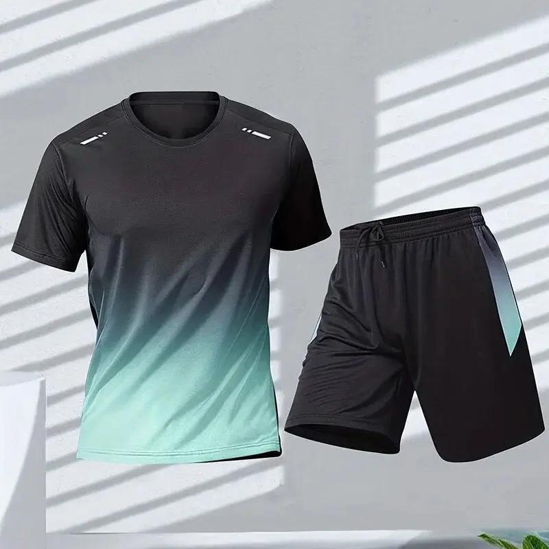 Two-Piece Sportswear Set for Men – Gradient Print & Performance Comfort TARHUS Sportset man