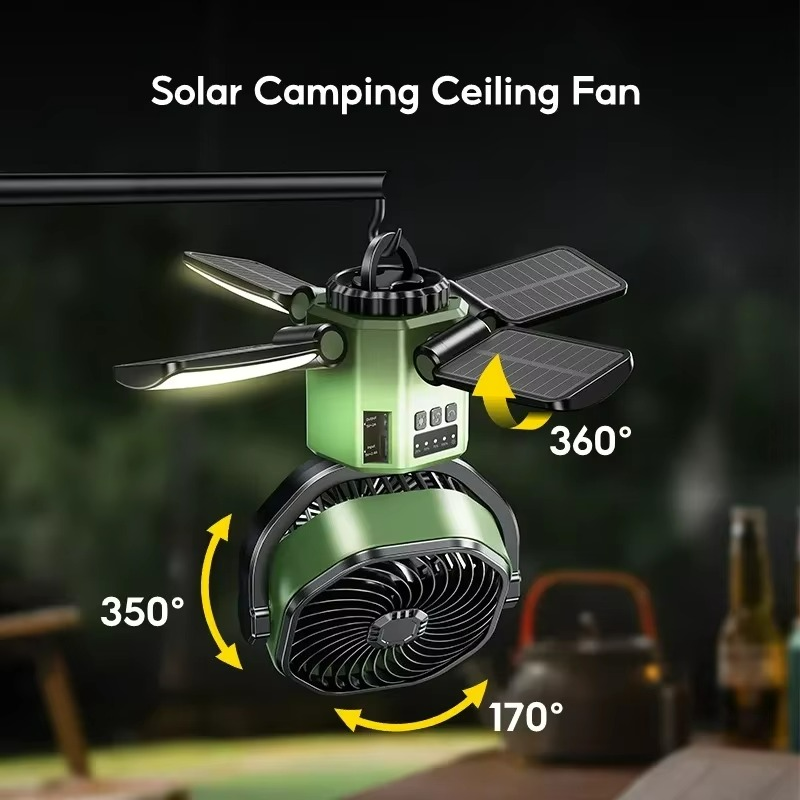 Venturo | Portable Camping Fan – Adjustable Air Cooling with LED Light & 6000mAh Battery TARHUS Air cooler