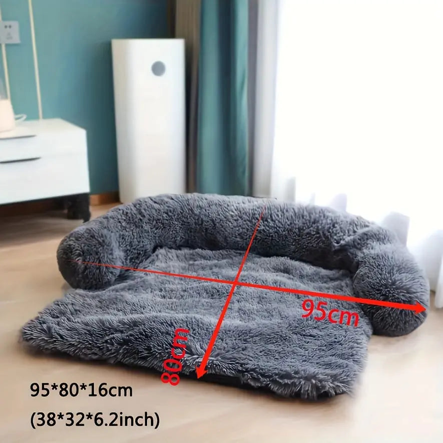 Soft Plush Pet Sofa Bed – Dual-Purpose Dog & Cat Cushion Couch for Small, Medium & Large Pets - TARHUS